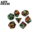 polyhedral dice set  dnd dice set acrylic  custom marbled dice